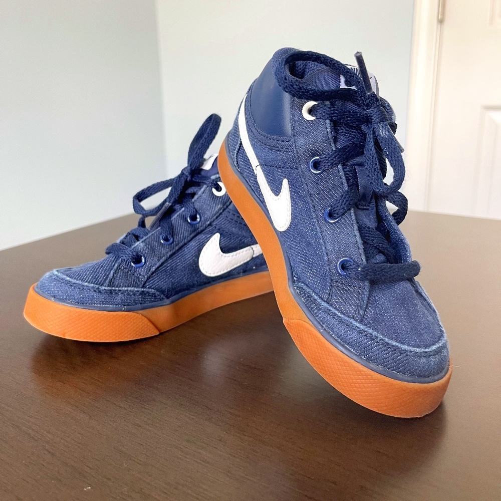 Nike Blue Jeans High ankle Boys sneakers Toddlers
